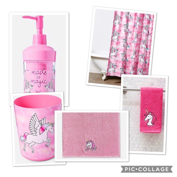 NWT 5 PIECE UNICORN BATHROOM SET SO CUTE!!